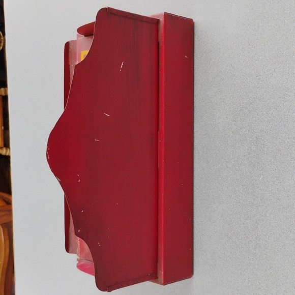 Vintage Hand Painted Metal Desk Organizer/Ink Well - Picture 7 of 10